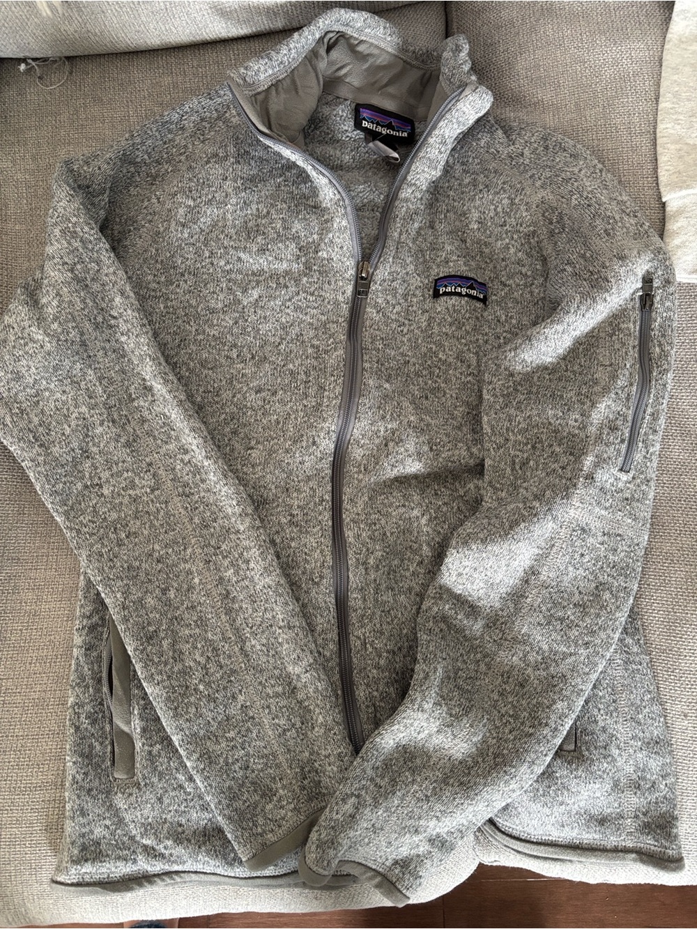 Patagonia Gray Heather Full-Zip Fleece Jacket